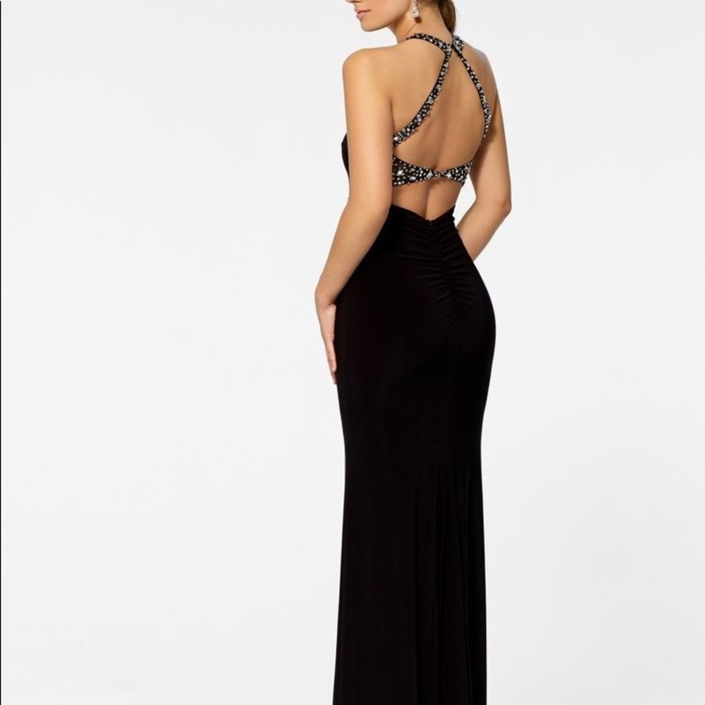 Caché black sparkle gown